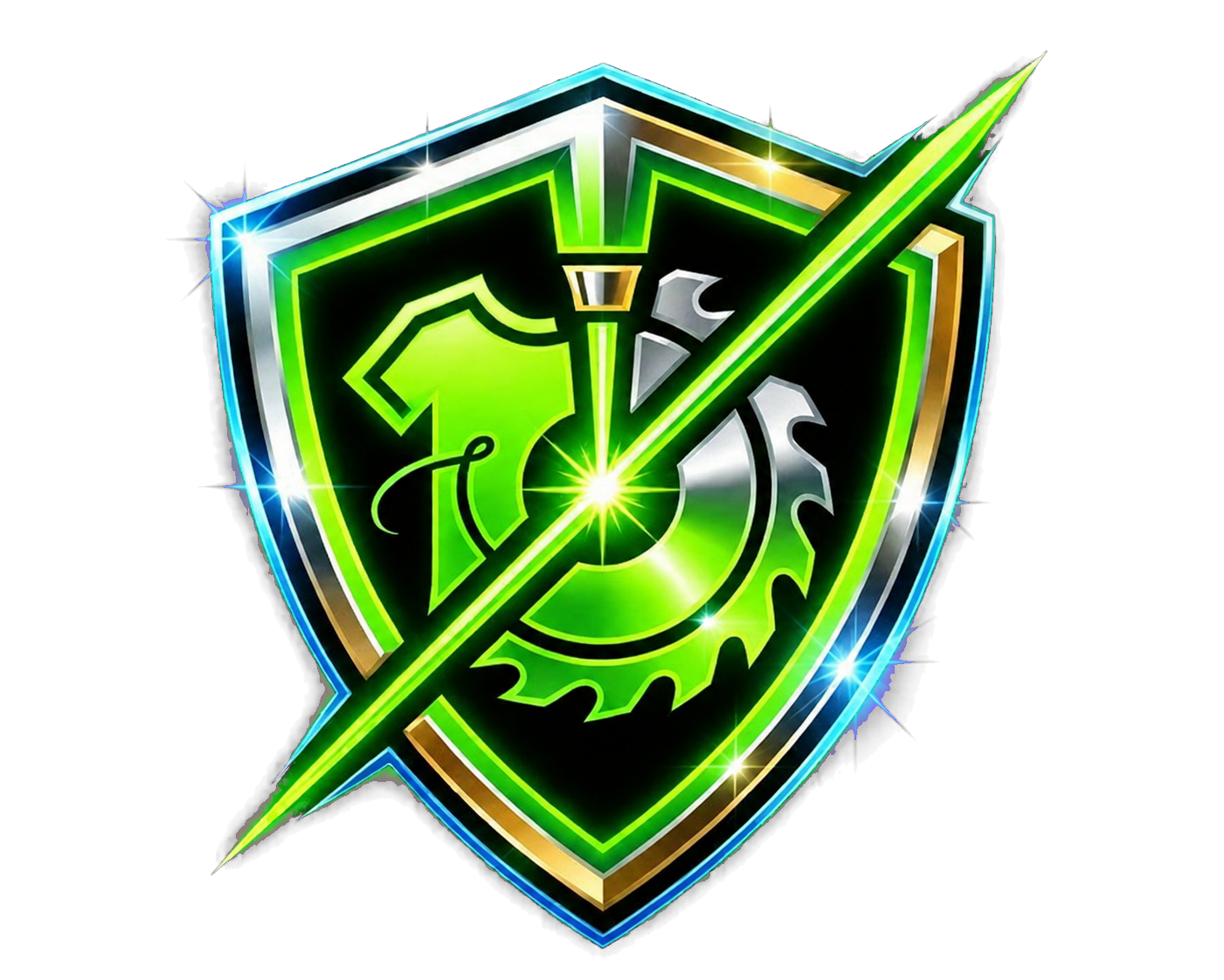 Precision Custom Designs shield emblem